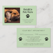 Pet Care Afsprakenkaartje (Voorkant / Achterkant)