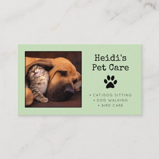 Pet Care Afsprakenkaartje (Voorkant)