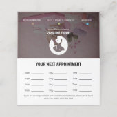 Pet Care Appointment Card with Logo & Cute Animal  Afsprakenkaart (Buitenkant ongevouwen)