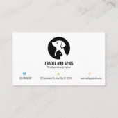 Pet Care Appointment Card with Logo & Cute Animal  Afsprakenkaartje (Achterkant)