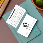 Pet Care Appointment Card with Logo & Cute Animal  Afsprakenkaartje