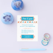 Pet Care brochure Colorful Animal Silhouettes (Enkel)