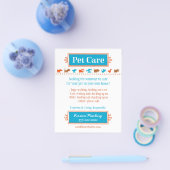 Pet Care brochure Colorful Animal Silhouettes (Enkel)