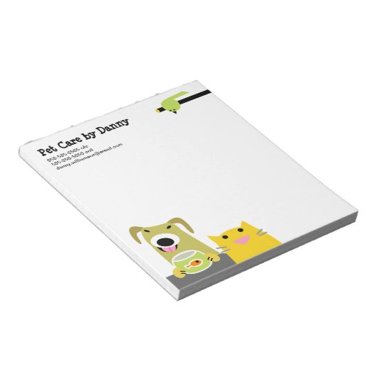 Pet Care Business Notitieblok (Schuin)