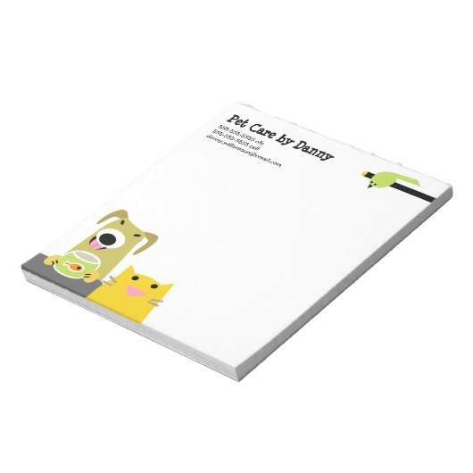 Pet Care Business Notitieblok (Linkerzijde)