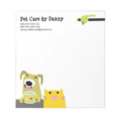 Pet Care Business Notitieblok (Voorkant)