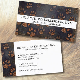 Pet Care Clinic Paw Print dierenarts Visitekaartje