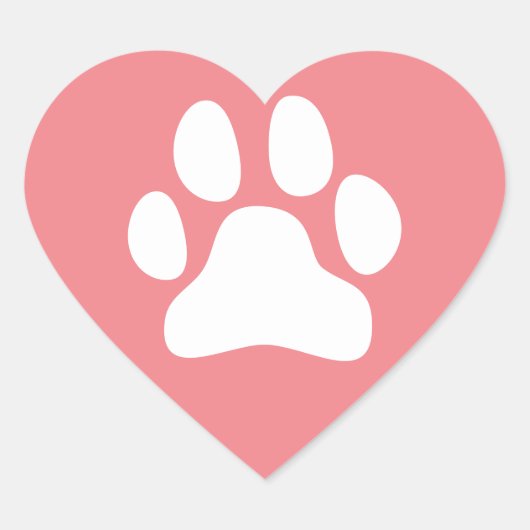 Pet Care Cute Paw Pet Sitting Pet Sitter Hart Sticker (Voorkant)