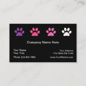 Pet Care Designer Paw Prints Visitekaartje (Voorkant)