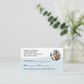 Pet Care Dierenarts Afspraakkaarten Afsprakenkaartje (Staand voorkant)