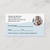 Pet Care Dierenarts Afspraakkaarten Afsprakenkaartje (Voorkant)
