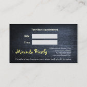 Pet Care Dog Cat Bird Silhouettes Red & Gold Metal Afsprakenkaartje (Achterkant)