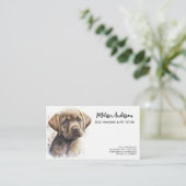 Pet Care Dog Groomer Labrador Retriever Puppy Visitekaartje (Staand voorkant)