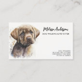 Pet Care Dog Groomer Labrador Retriever Puppy Visitekaartje (Voorkant)