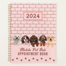 Pet Care Dog Grooming Blush Roze Afspraak Dagboek Planner