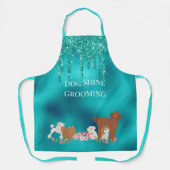 Pet Care Dog Grooming Robin's Egg Personalized Schort (Voorkant)