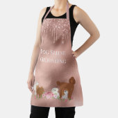 Pet Care Dog Grooming Roos Gold-gepersonaliseerd Schort (Insitu)