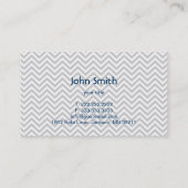 Pet Care Dog Monogram Gray Chevron Stripes Visitekaartje (Achterkant)