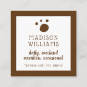 Pet Care | Dog Walker Vierkante Visitekaartje (Achterkant)