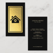 Pet Care Faux Gold Foil Visitekaartje (Voorkant / Achterkant)