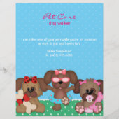 Pet Care Flyer Veterinarian Dog Walker (Achterkant)