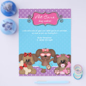 Pet Care Flyer Veterinarian Dog Walker (Enkel)