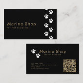 Pet Care Food Supplies Shop QR CODE Visitekaartje (Voorkant / Achterkant)