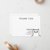Pet Care Fun Cat Bedankt voor uw bedrijf Notitiekaartje (Voorkant / Achterkant in situ)