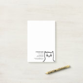 Pet Care Fun Cat Personated Business Post-it® Notes (Op bureau)