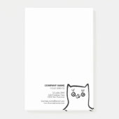 Pet Care Fun Cat Personated Business Post-it® Notes (Voorkant)
