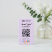 Pet Care Google Review Request Kaart met QR-code Visitekaartje (Staand voorkant)
