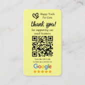 Pet Care Google Review Request Kaart met QR-code Visitekaartje (Voorkant)