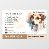 Pet Care Grooming Services bewerkbare raambekledin Raamsticker (Vel)