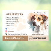 Pet Care Grooming Services bewerkbare raambekledin Raamsticker (Vel 3)