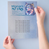 Pet Care Grooming Sitting Schattig Cartoon Dog Flyer (Hand)