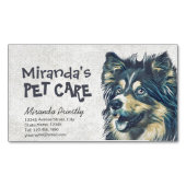 Pet Care Grooming Sitting Schattig Cartoon Dog Magnetisch Visitekaartje (Voorkant)