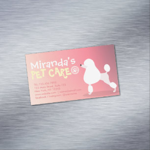 Pet Care Grooming Sitting Schattig Cartoon Dog Visitekaartje Magneet
