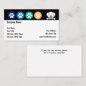 Pet Care Kleurrijke Hond Pion Visitekaartjes (Voorkant / Achterkant)