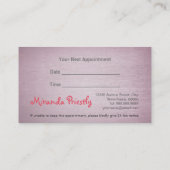 Pet Care Paars en Gold Dog Cat Bird Silhouettes Afsprakenkaartje (Achterkant)