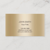 Pet Care Pet Sitting Gold Paw Logo leder Visitekaartje (Achterkant)