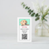 Pet Care QR-code Visitekaartje (Staand voorkant)