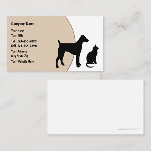 Pet Care Services Modern Design Visitekaartje (Voorkant / Achterkant)