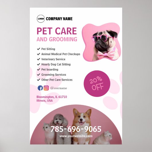 Pet Care Services Poster (Voorkant)