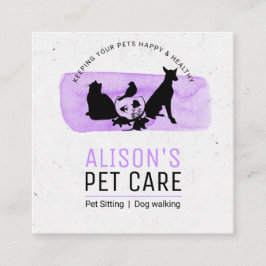 Pet Care Services / Zitdiensten / Dierenwinkel Vierkante Visitekaartje