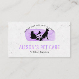 Pet Care Services / Zitdiensten / Dierenwinkel Visitekaartje