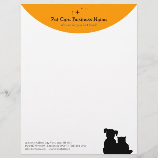 Pet Care/Sitter letterhead Gepersonaliseerd Briefhoofd (Voorkant)