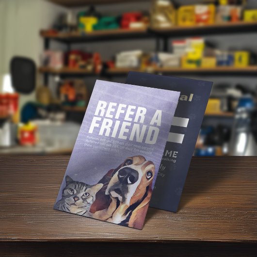 Pet Care Sitting Bathing Grooming Salon Food Shop Aanbevelingskaartje