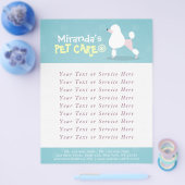 Pet Care Sitting Bathing Grooming Salon Food Shop Flyer (Enkel)