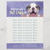 Pet Care Sitting Bathing Grooming Salon Food Shop Flyer (Voorkant)