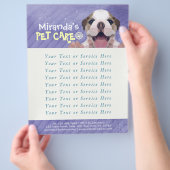 Pet Care Sitting Bathing Grooming Salon Food Shop Flyer (Hand)